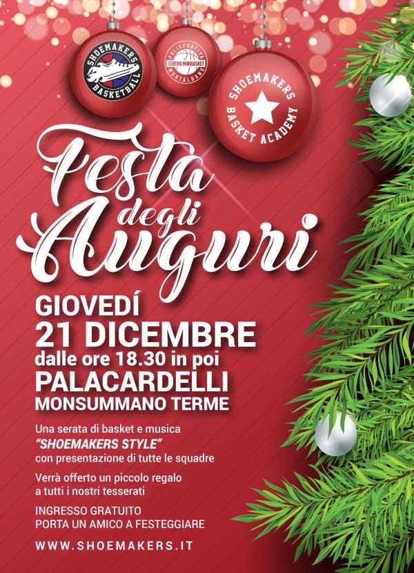 Giovedi 21 Dicembre Festa degli Auguri Shoemakers